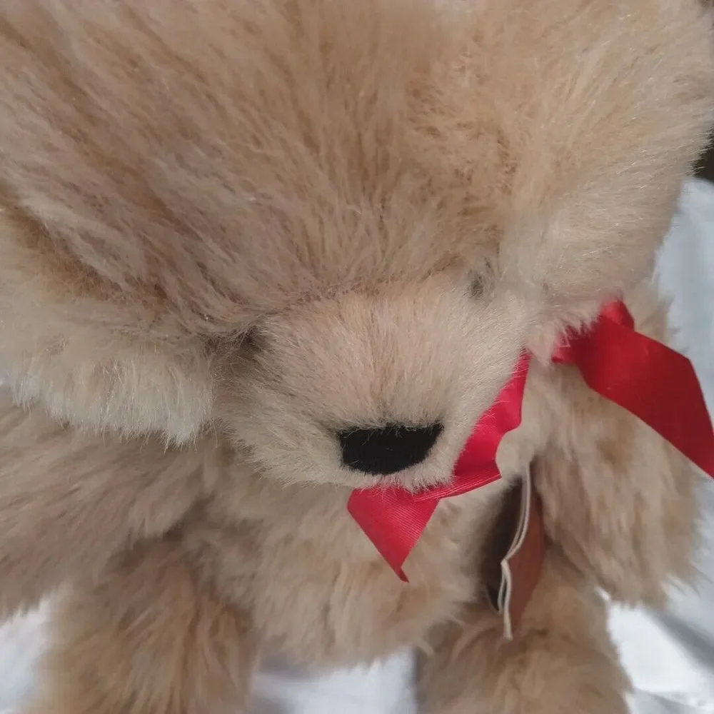 Vintage Applause Avanti Italy Leather Tag Teddy Bear Plush 1990s‎ Ltd 2492/6000